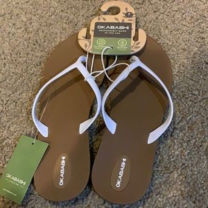 Okabashi flip flops. Made in the USA. Size 7.